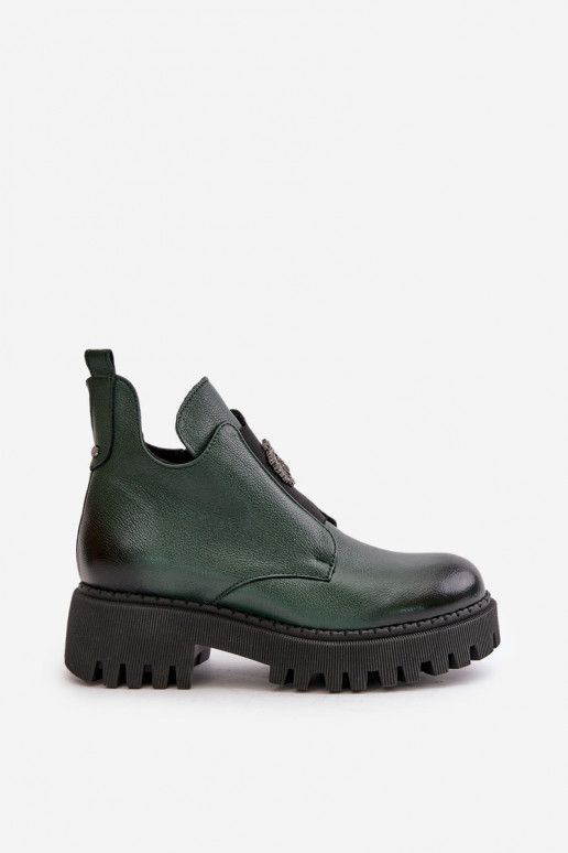 Zazoo 60451 Botas de mujer con adornos de color caqui Zazoo 60451 Botas de mujer con adornos de color caqui