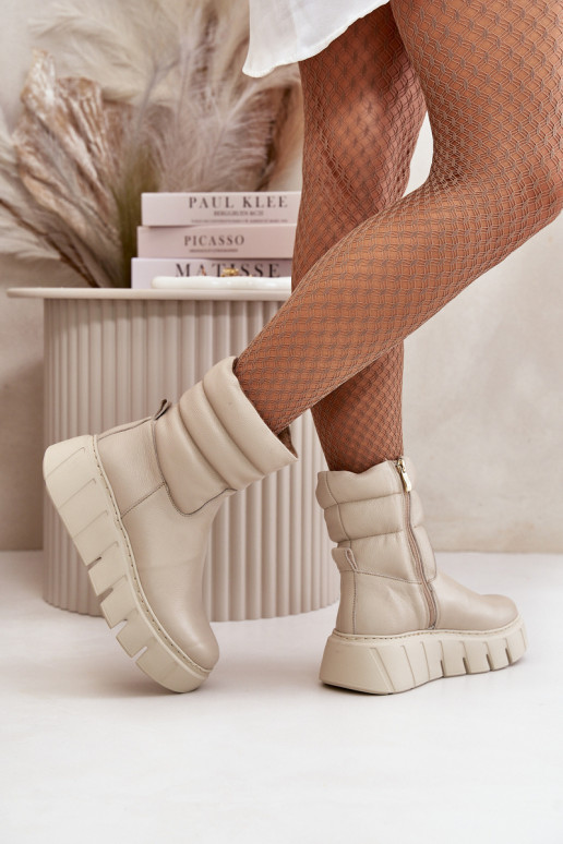 Zazoo 60512 Botas de mujer de piel natural. Al castillo cálido con fieltro color marfil Zazoo 60512 Botas de mujer de piel natural. Al castillo cálido con fieltro color marfil