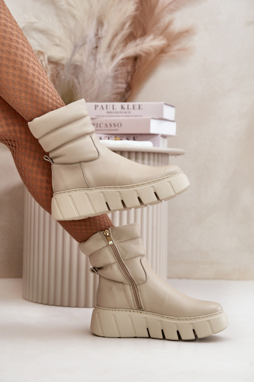 Zazoo 60512 Botas de mujer de piel natural. Al castillo cálido con fieltro color marfil Zazoo 60512 Botas de mujer de piel natural. Al castillo cálido con fieltro color marfil