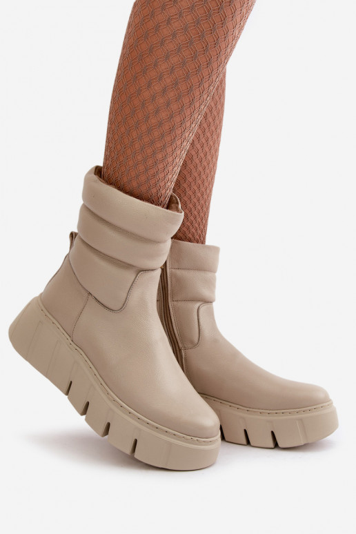 Zazoo 60512 Botas de mujer de piel natural. Al castillo cálido con fieltro color marfil Zazoo 60512 Botas de mujer de piel natural. Al castillo cálido con fieltro color marfil