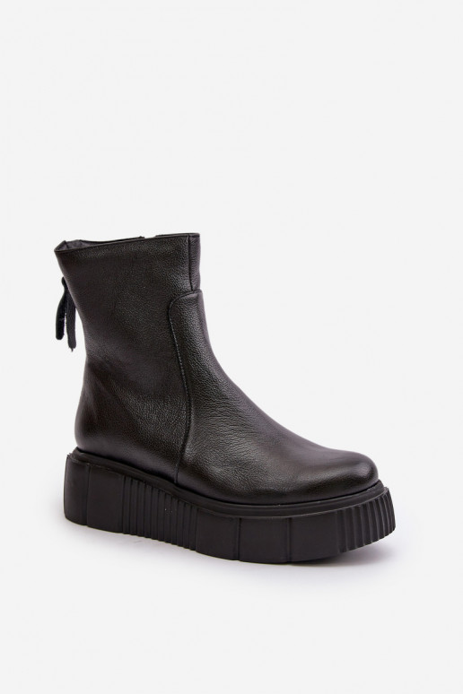 Zazoo 60369 Botas de mujer con una plataforma de color negro Zazoo 60369 Botas de mujer con una plataforma de color negro