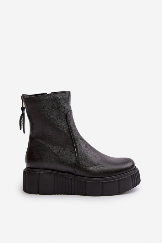 Zazoo 60369 Botas de mujer con una plataforma de color negro Zazoo 60369 Botas de mujer con una plataforma de color negro