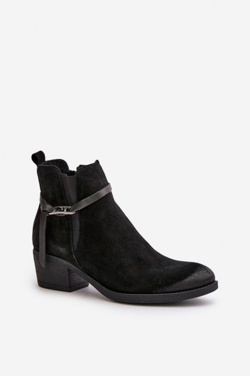 Zazoo 60478 Zapatos de gamuza con tacones calentamiento Pegado Al castillo de color negro Zazoo 60478 Zapatos de gamuza con tacones calentamiento Pegado Al castillo de color negro