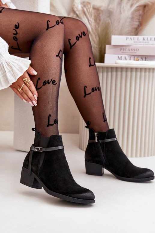 Zazoo 60478 Zapatos de gamuza con tacones calentamiento Pegado Al castillo de color negro Zazoo 60478 Zapatos de gamuza con tacones calentamiento Pegado Al castillo de color negro