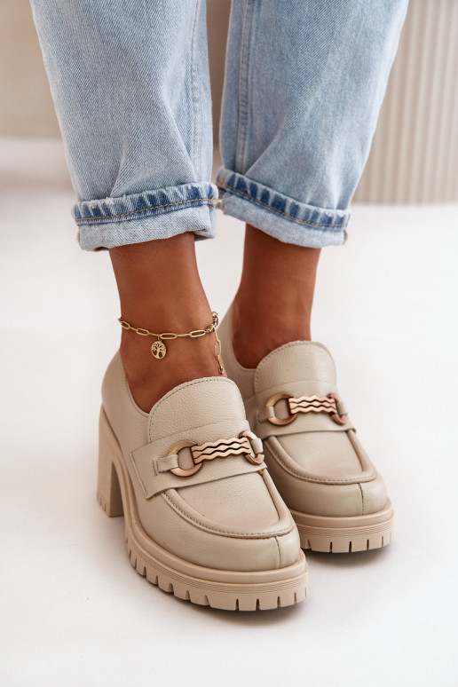 Zazoo 20175 zapatos Femenino con tacones Cuero natural color marfil Zazoo 20175 zapatos Femenino con tacones Cuero natural color marfil