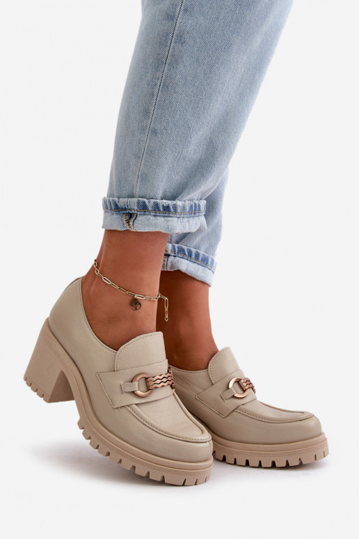 Zazoo 20175 zapatos Femenino con tacones Cuero natural color marfil Zazoo 20175 zapatos Femenino con tacones Cuero natural color marfil