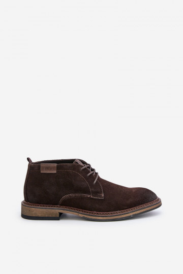 Botas de gamuza de hombre con cordones Big Star OO174145 color marrón oscuro 2