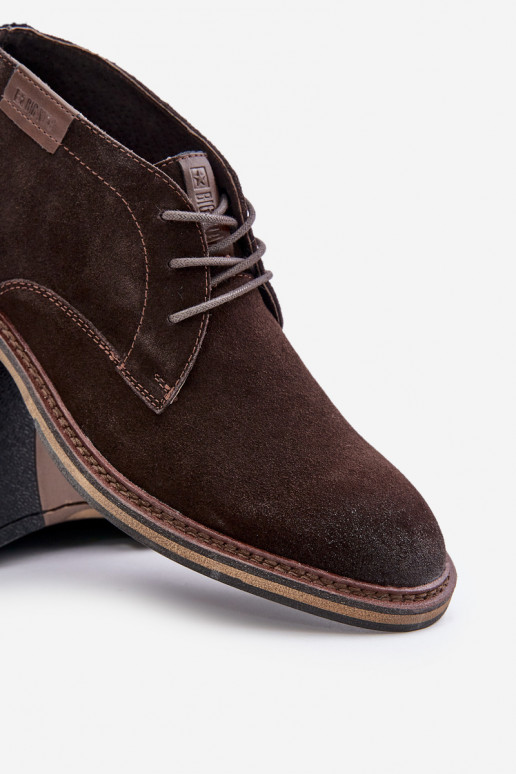 Zapatos de gamuza Tiene quesculino con cordones Big Star OO174145 marron oscuro