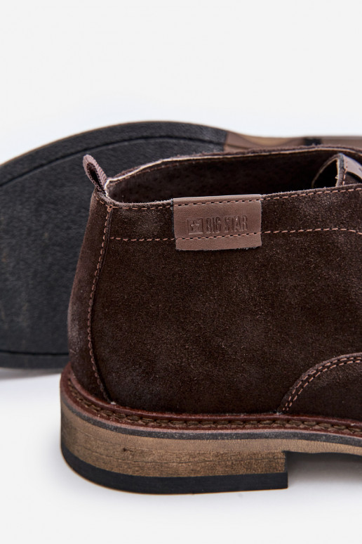 Zapatos de gamuza Tiene quesculino con cordones Big Star OO174145 marron oscuro