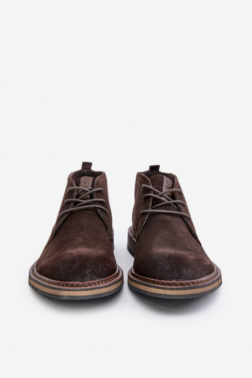 Zapatos de gamuza Tiene quesculino con cordones Big Star OO174145 marron oscuro