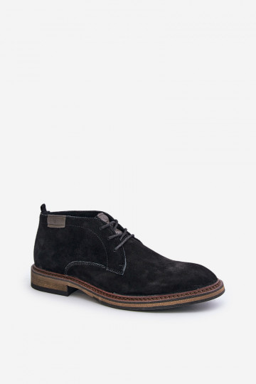 Zapatos de gamuza Tiene quesculino con cordones Big Star OO174146 de color negro