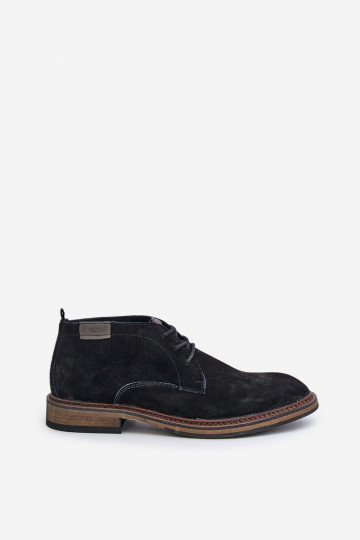 Botas de gamuza de hombre con cordones Big Star OO174146 color negro 2