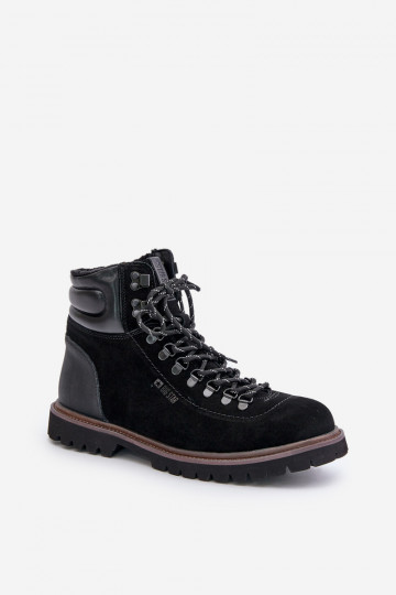 Botines de gamuza forrados de hombre Big Star OO174643 Hi-Poly System color negro