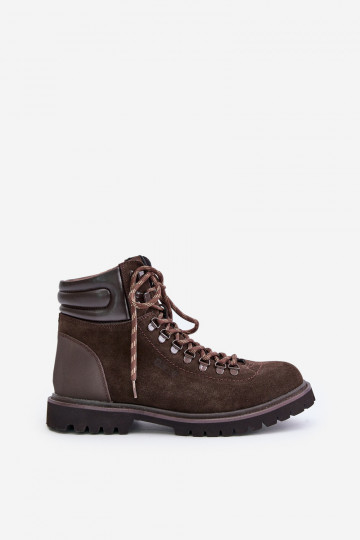 Botines de gamuza forrados de hombre Big Star OO174644 Hi-Poly System color marrón 2