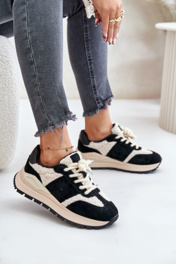 calentamiento Zapatillas modelo zapatos. Femenino Piel Big Star OO274A318 HI-POLY SYSTEM de color negro