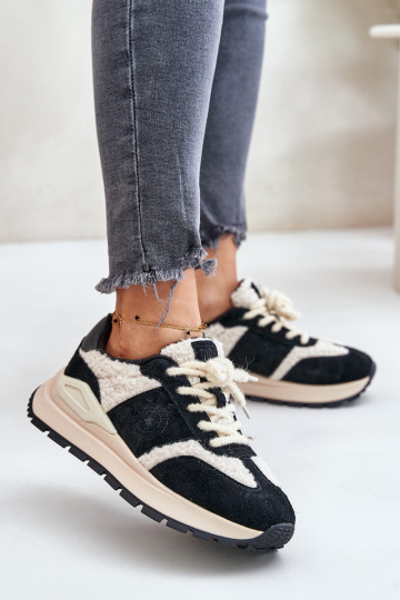 calentamiento Zapatillas modelo zapatos. Femenino Piel Big Star OO274A318 HI-POLY SYSTEM de color negro 2