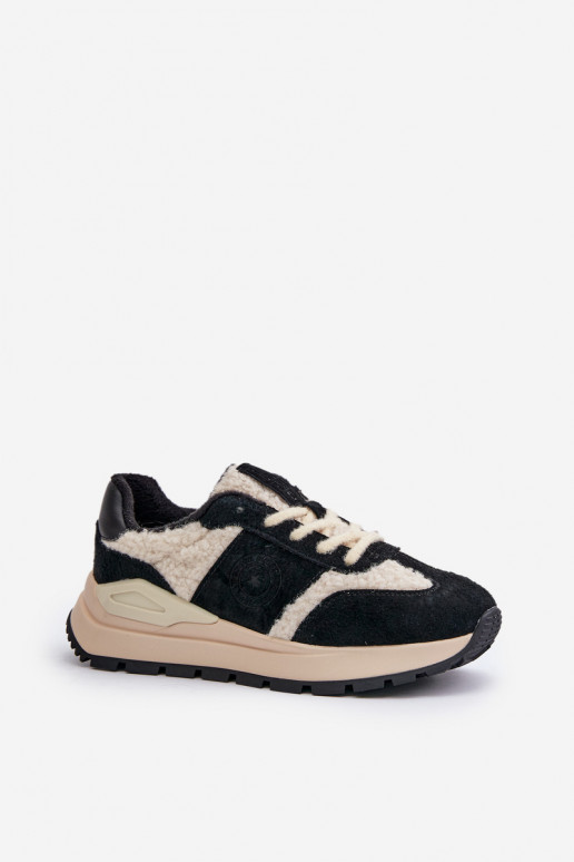 calentamiento Zapatillas modelo zapatos. Femenino Piel Big Star OO274A318 HI-POLY SYSTEM de color negro calentamiento Zapatillas modelo zapatos. Femenino Piel Big Star OO274A318 HI-POLY SYSTEM de color negro