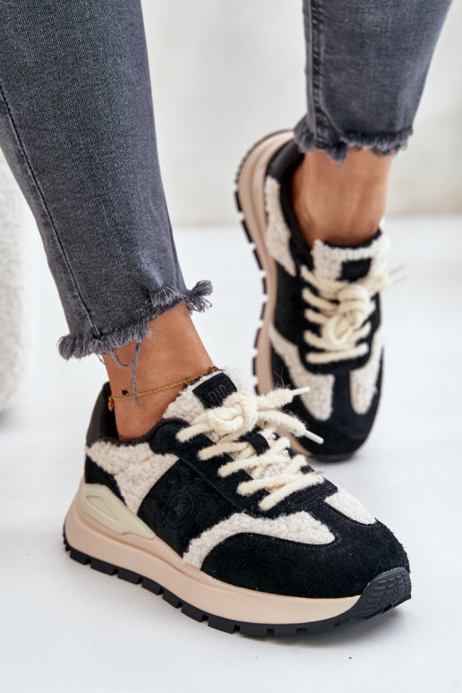 calentamiento Zapatillas modelo zapatos. Femenino Piel Big Star OO274A318 HI-POLY SYSTEM de color negro calentamiento Zapatillas modelo zapatos. Femenino Piel Big Star OO274A318 HI-POLY SYSTEM de color negro