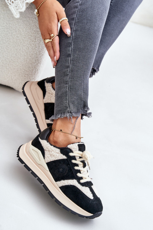 calentamiento Zapatillas modelo zapatos. Femenino Piel Big Star OO274A318 HI-POLY SYSTEM de color negro calentamiento Zapatillas modelo zapatos. Femenino Piel Big Star OO274A318 HI-POLY SYSTEM de color negro