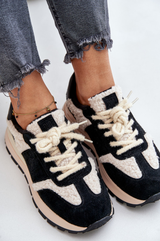 calentamiento Zapatillas modelo zapatos. Femenino Piel Big Star OO274A318 HI-POLY SYSTEM de color negro calentamiento Zapatillas modelo zapatos. Femenino Piel Big Star OO274A318 HI-POLY SYSTEM de color negro