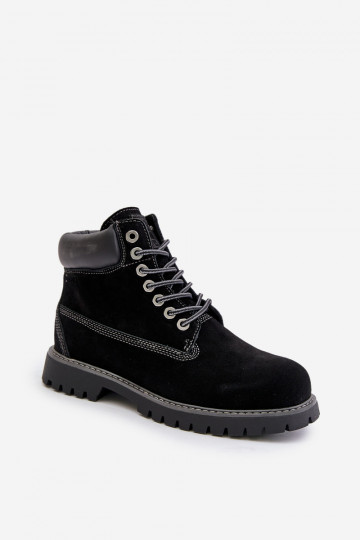 Botas de ante acolchadas para hombre Big Star OO174138 HI-POLY SYSTEM, color negro