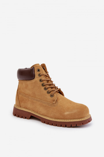 Botas de ante acolchadas para hombre Big Star OO174136 HI-POLY SYSTEM, color marrón