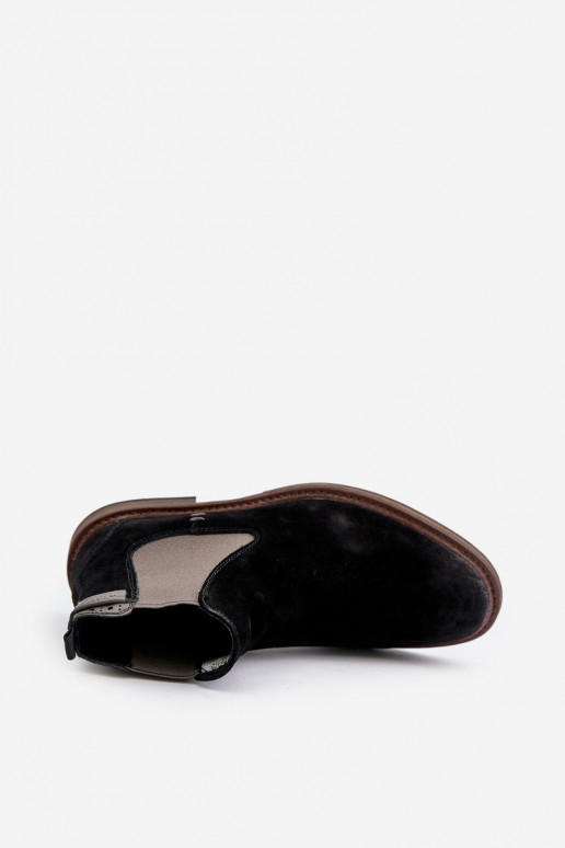 de gamuza botas con estilo Tiene quesculino Big Star OO174154 de color negro de gamuza botas con estilo Tiene quesculino Big Star OO174154 de color negro