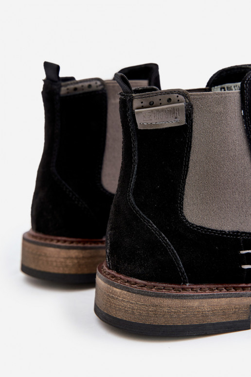 de gamuza botas con estilo Tiene quesculino Big Star OO174154 de color negro de gamuza botas con estilo Tiene quesculino Big Star OO174154 de color negro