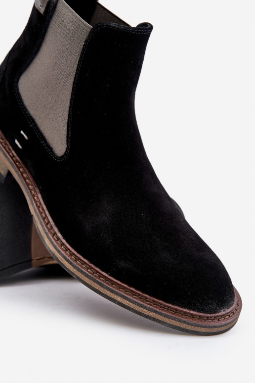 de gamuza botas con estilo Tiene quesculino Big Star OO174154 de color negro de gamuza botas con estilo Tiene quesculino Big Star OO174154 de color negro