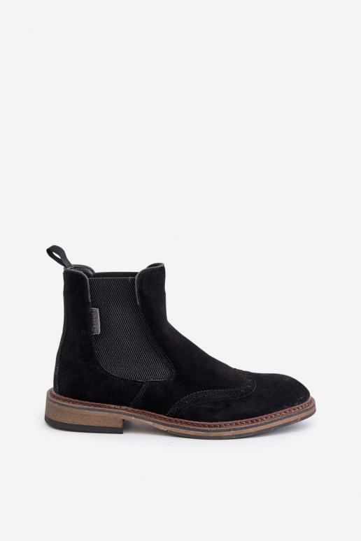 de gamuza Tiene quesculino botas con estilo Big Star OO174192 de color negro de gamuza Tiene quesculino botas con estilo Big Star OO174192 de color negro