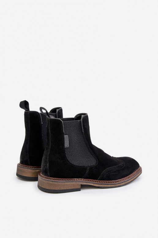 de gamuza Tiene quesculino botas con estilo Big Star OO174192 de color negro de gamuza Tiene quesculino botas con estilo Big Star OO174192 de color negro