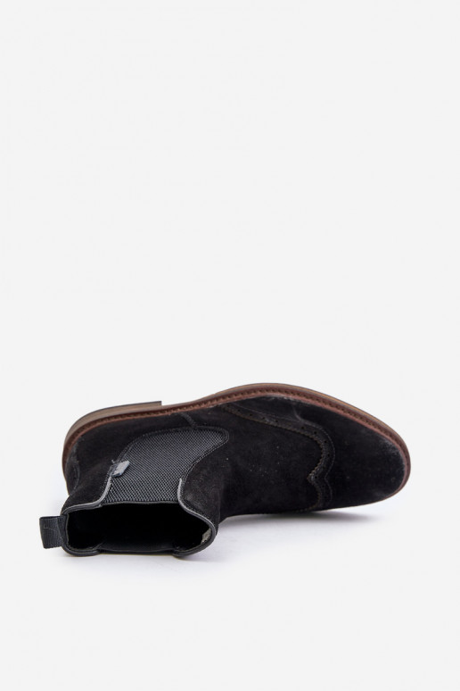 de gamuza Tiene quesculino botas con estilo Big Star OO174192 de color negro de gamuza Tiene quesculino botas con estilo Big Star OO174192 de color negro