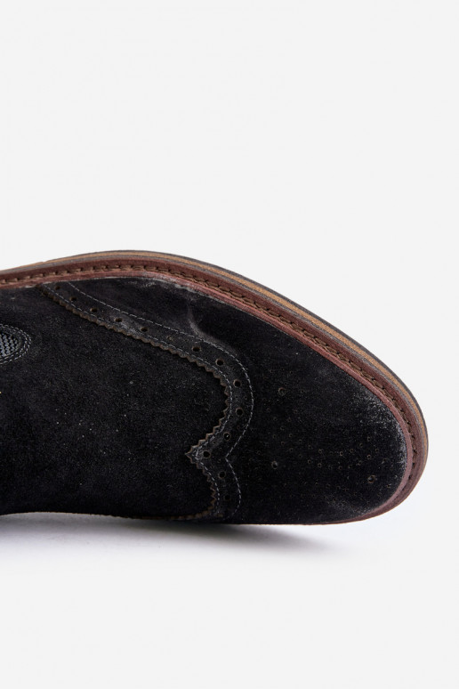 de gamuza Tiene quesculino botas con estilo Big Star OO174192 de color negro de gamuza Tiene quesculino botas con estilo Big Star OO174192 de color negro