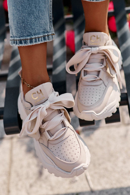 Femenino Piel Zapatillas modelo zapatos. beige CheBello 4583 Femenino Piel Zapatillas modelo zapatos. beige CheBello 4583