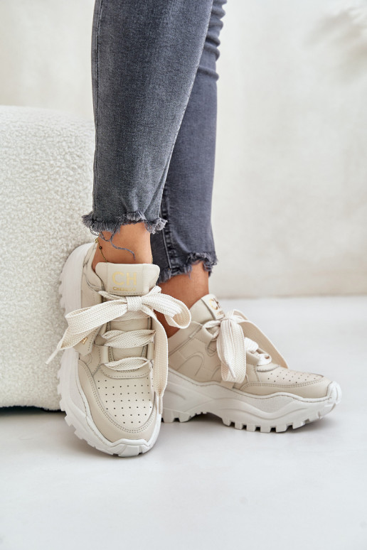 Femenino Piel Zapatillas modelo zapatos. beige CheBello 4583 Femenino Piel Zapatillas modelo zapatos. beige CheBello 4583