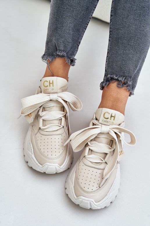 Femenino Piel Zapatillas modelo zapatos. beige CheBello 4583 Femenino Piel Zapatillas modelo zapatos. beige CheBello 4583
