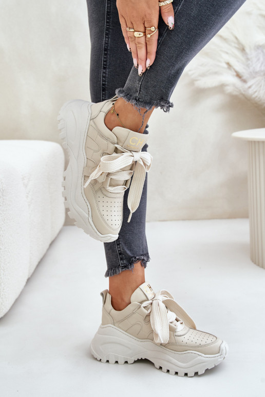 Femenino Piel Zapatillas modelo zapatos. beige CheBello 4583 Femenino Piel Zapatillas modelo zapatos. beige CheBello 4583