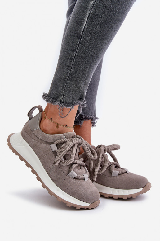 de gamuza Zapatillas modelo zapatos. FemeninoGrubym atándosem Artiker 54C1465 color gris