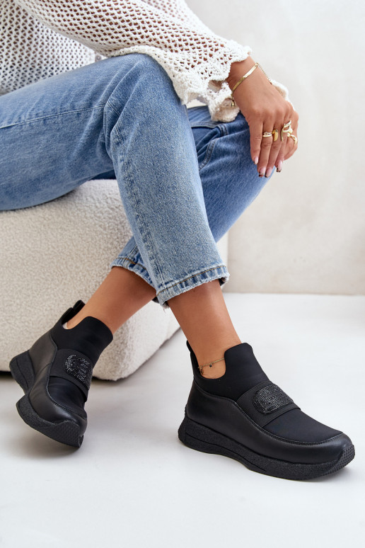 zapatillas con una plataforma Piel de color negro Artiker 55C0035 zapatillas con una plataforma Piel de color negro Artiker 55C0035