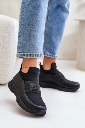 Zapatos deportivos de cuero con plataforma Artiker 55C0035, color negro 2