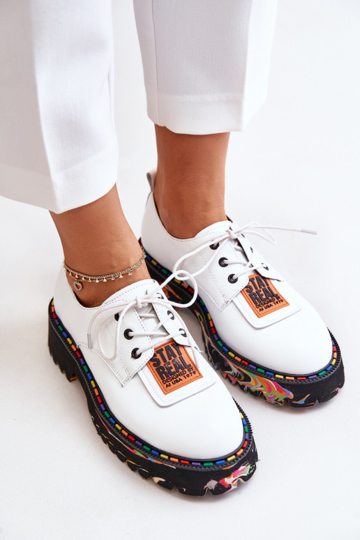 Piel zapatos Femenino con cordones Artiker 55C0500 el color blanco Piel zapatos Femenino con cordones Artiker 55C0500 el color blanco