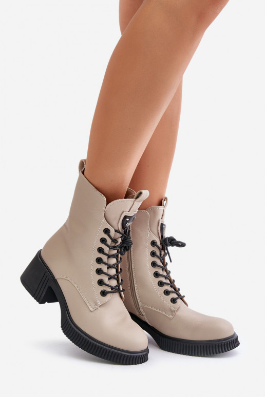 calentamiento Botas de mujer Hecho de cuero natural Vinceza 66671 beige calentamiento Botas de mujer Hecho de cuero natural Vinceza 66671 beige