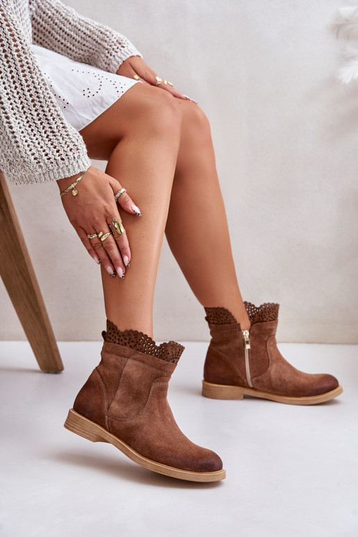 zapatos de tacón bajo para mujer con tacones anchos de gamuza LeAski 3624 color marrón zapatos de tacón bajo para mujer con tacones anchos de gamuza LeAski 3624 color marrón