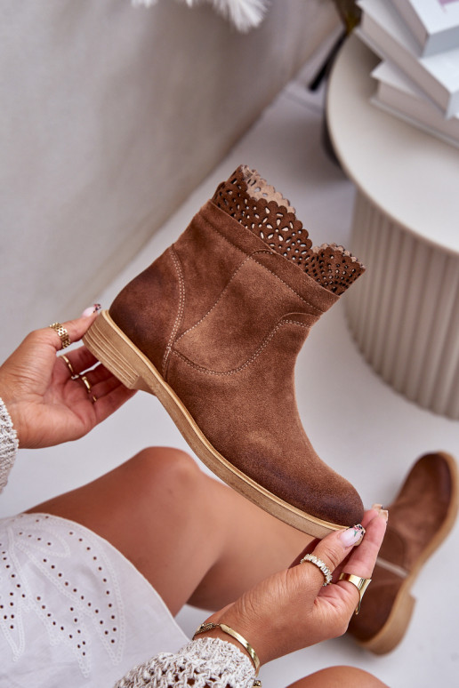 zapatos de tacón bajo para mujer con tacones anchos de gamuza LeAski 3624 color marrón zapatos de tacón bajo para mujer con tacones anchos de gamuza LeAski 3624 color marrón