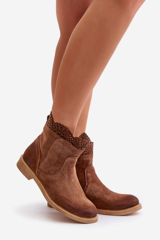 zapatos de tacón bajo para mujer con tacones anchos de gamuza LeAski 3624 color marrón zapatos de tacón bajo para mujer con tacones anchos de gamuza LeAski 3624 color marrón