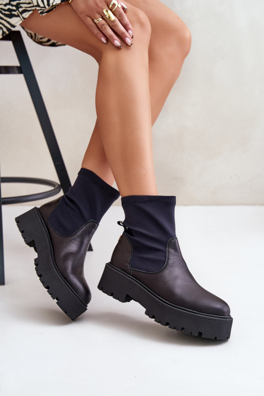 Zazoo 2947 Un modelo convincente Botas de mujer Hecho de cuero natural de color negro Zazoo 2947 Un modelo convincente Botas de mujer Hecho de cuero natural de color negro