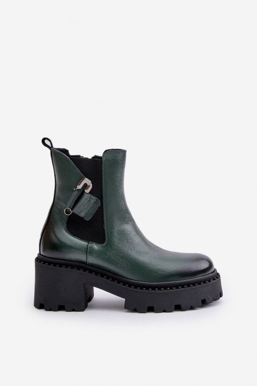 Zazoo 60490 Piel calentamiento Botas con adornos de color caqui Zazoo 60490 Piel calentamiento Botas con adornos de color caqui