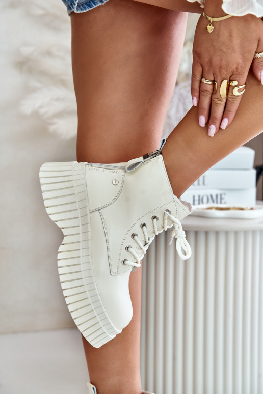 calentamiento Piel Botas zapatos con suelas masivas de moda GOE OO2N4127color marfil calentamiento Piel Botas zapatos con suelas masivas de moda GOE OO2N4127color marfil