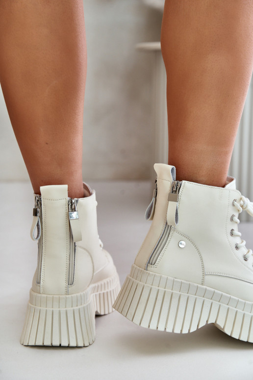 calentamiento Piel Botas zapatos con suelas masivas de moda GOE OO2N4127color marfil calentamiento Piel Botas zapatos con suelas masivas de moda GOE OO2N4127color marfil