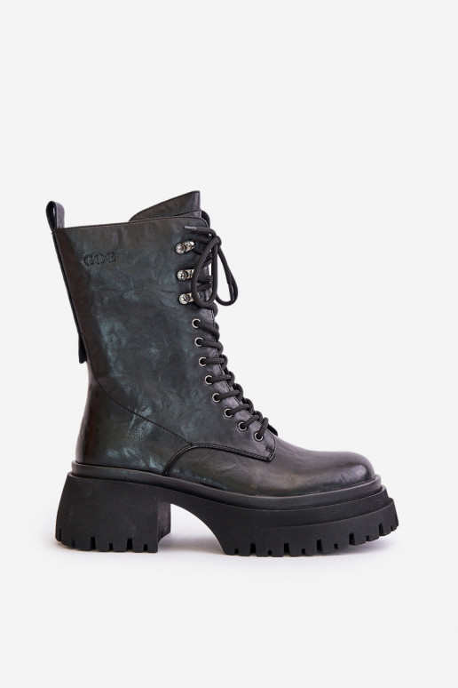 Piel botines de trabajo Femenino calentamiento GOE OO2N4121 de color negro